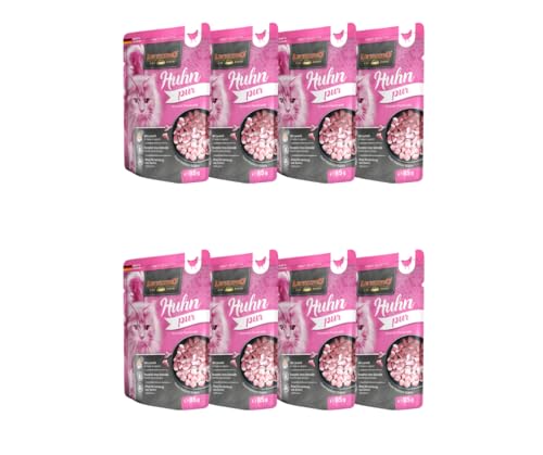 Leonardo Frischebeutel 8x85g | Katzenfutter | Nassfutter | Multi Bundle | Sparpaket | Pouch | Verschiedene Sorten (85g, 8X Huhn pur) von Warnick´s Tierfutterservice