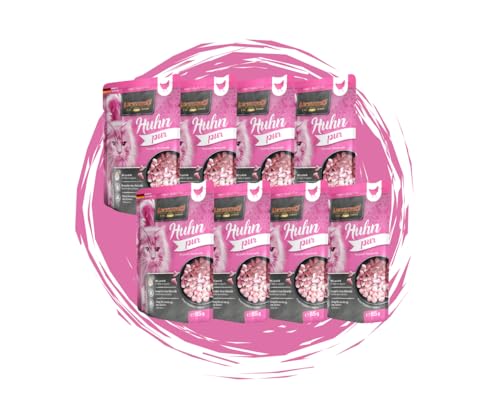 Leonardo Frischebeutel 8x85g | Katzenfutter | Nassfutter | Multi Bundle | Sparpaket | Pouch | Verschiedene Sorten (85g, 8X Huhn pur) von Warnick´s Tierfutterservice