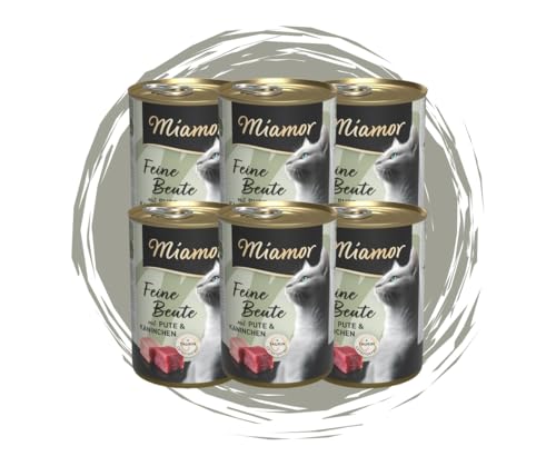 Miamor Feine Beute Pute & Kaninchen – 6x400g - Alleinfuttermittel für Katzen – getreidefrei & ohne Zusatzstoffe – mit Taurin für Herz & Augen – schonend gegart - hoher Fleischanteil Miamor Feine Beute Pute & Kaninchen – 6x400g - Alleinfuttermittel für Katzen – getreidefrei & ohne Zusatzstoffe – mit Taurin für Herz & Augen – schonend gegart - hoher Fleischanteil von Warnick´s Tierfutterservice
