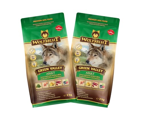 Wolfsblut Hund Adult | Trockenfutter | Multi Bundle | Mix Paket | Sparpaket | 2 x 2 kg | Verschiedene Sorten (2 x 2 KG, Green Valley) von Warnick´s Tierfutterservice