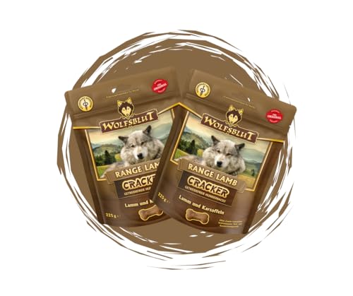 Wolfsblut Range Lamb Cracker – Hundesnack - 2×225 g Bundle - Getreidefrei & zuckerfrei - Single-Protein durch Lamm -Schonend gebacken, Ideal für Sensible Hunde & als Belohnung von Warnick´s Tierfutterservice