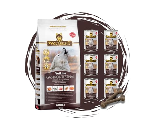 Wolfsblut Vetline Hundefutter - GASTROINTESTINAL, 12kg + 6x395g - Sparbundel, Sparpaket - inklusive Warnicks Tierfutterservice Hundesnack Goodie Wolfsblut Vetline Hundefutter - GASTROINTESTINAL, 12kg + 6x395g - Sparbundel, Sparpaket - inklusive Warnicks Tierfutterservice Hundesnack Goodie von Warnick´s Tierfutterservice