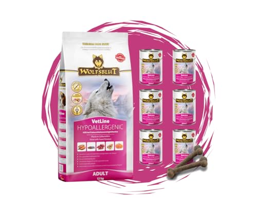 Wolfsblut Vetline Hundefutter - Hypoallergenic, 12kg + 6x395g - Sparbundel, Sparpaket - inklusive Warnicks Tierfutterservice Hundesnack Goodie Wolfsblut Vetline Hundefutter - Hypoallergenic, 12kg + 6x395g - Sparbundel, Sparpaket - inklusive Warnicks Tierfutterservice Hundesnack Goodie von Warnick´s Tierfutterservice