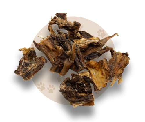 Warnicks Tierfutter - 1 KG Rinderdörrfleisch Abschnitte - Schlundfleisch - Dörrfleisch - 1 x 1000g - Rinderschlund für Erwachsene Hunde - Medium - 1000 Gramm von Warnicks Tierfutterservice