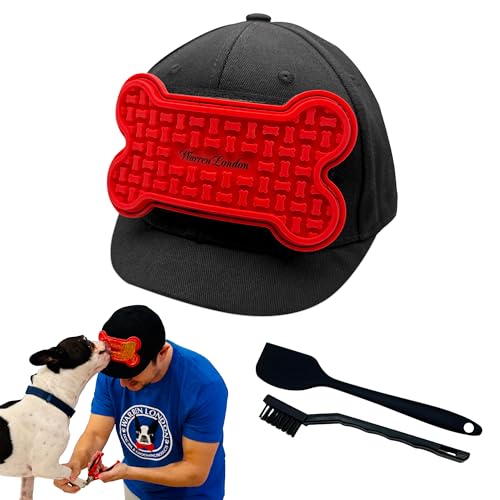 Warren London Distract-A-Hat™ Hundepflege, Ablenkungs-Leckmütze für ruhige und einfache Fellpflege, Baden und Nageltrimmen, verstellbare Passform mit selbstklebendem Hunde-Leckpad, Spreizer und von Warren London