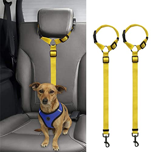 Washranp 1 Stück Sicherheitsgurt für Hunde und Katzen, verstellbare Kopfstütze, Polyester, Hunde-Sicherheitsgurte, für Fahrzeuge, Sicherheitsgurte, gelb Washranp 1 Stück Sicherheitsgurt für Hunde und Katzen, verstellbare Kopfstütze, Polyester, Hunde-Sicherheitsgurte, für Fahrzeuge, Sicherheitsgurte, gelb von Washranp