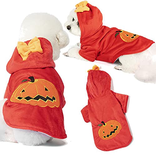 Washranp Halloween-Kostüm für Hunde, Katze, Cosplay, Kostüm, niedliches Design, bequem, Rot, Größe XL von Washranp