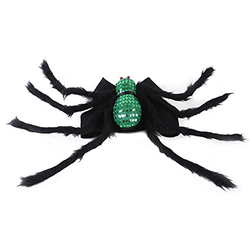 Washranp Haustier Halloween Spinne Kostüm, Hunde Katzen Hoilday Kostüm Dekoration, Halloween Spinne Pet Cosplay Kostüm für Cosplay Parteien Zubehör Requisiten Grün L von Washranp