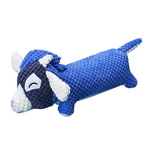 Washranp Hund Plüsch Molar Spielzeug Cartoon Tierform Zahnreinigung Langlebig, Sicher Hunde Kauspielzeug Haustier Supplies Blau von Washranp