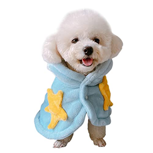 Washranp Schlafanzug für kleine Hunde, verdickte Decke, verschleißfest, Fleece, für den Winter, für den Innen- und Außenbereich, Größe L von Washranp