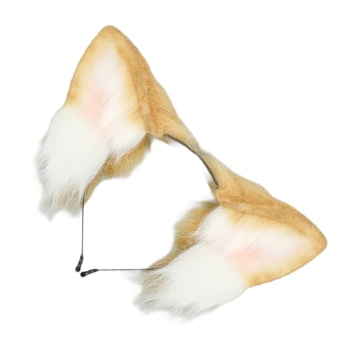 1/2pcs Hundeohren Haarband Schwanzkostüme Halloween Animal Cosplay Kostüme Ohren Stirnband Kunstpelze Heck Halloween Cosplay Kostüm von Watreketal