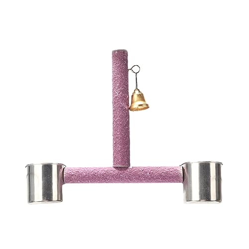 Tragbarer PETA Parrot Training Stand Papageien Vogel Trainingskäfig Barch Mit Doppelstahl Fütterungspokal Spielzeug Barches Für Tischstangen Für Papageien Mit Großem Platz von Watreketal