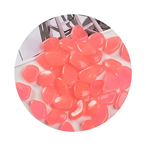 Watreketal 50/100pcs Glühende Kieselsteine ​​DIY Fairy Garden Fluoreszenzstein Fischtank Landschaftsbauharz Rocks Aquarium Dekoration Fischtanks Dekoration Aquarien Fischtanks von Watreketal