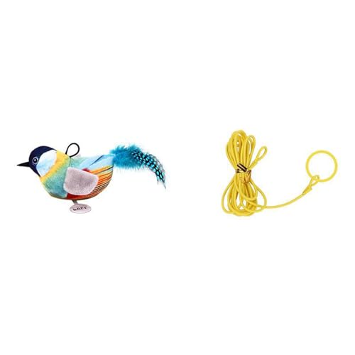 Watreketal Interaktion Katzen Spielzeugset Mit Elektronischem Chirping Vogelklang Catmint Gefiedertes Spielzeug Für Indoor Übungen Playsets Cats Bird Toy von Watreketal