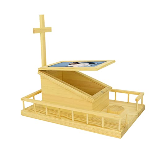 Watreketal Katzenfeindungs Urne Für Asche Pet Pet Begräbnissenrburne Mit Fotorahmen Und Kerzenhalter Box Funeral Casket Hundurns Für Mit Foto von Watreketal
