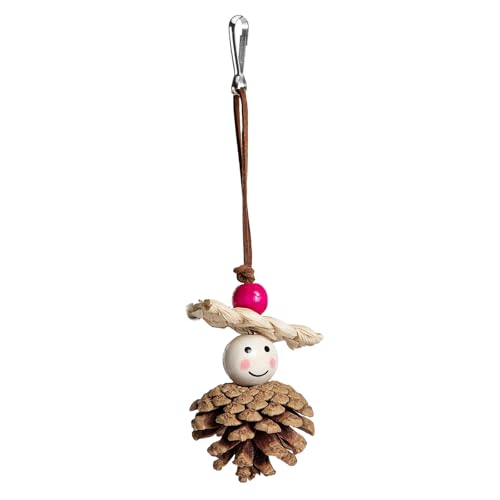 Watreketal Natürliches Tannenzapfen-Kauspielzeug, Holz, bunte Vögel, Schaukelspielzeug, hängende Papageien, Spielzeug, Vögel, Käfig Watreketal Natürliches Tannenzapfen-Kauspielzeug, Holz, bunte Vögel, Schaukelspielzeug, hängende Papageien, Spielzeug, Vögel, Käfig von Watreketal