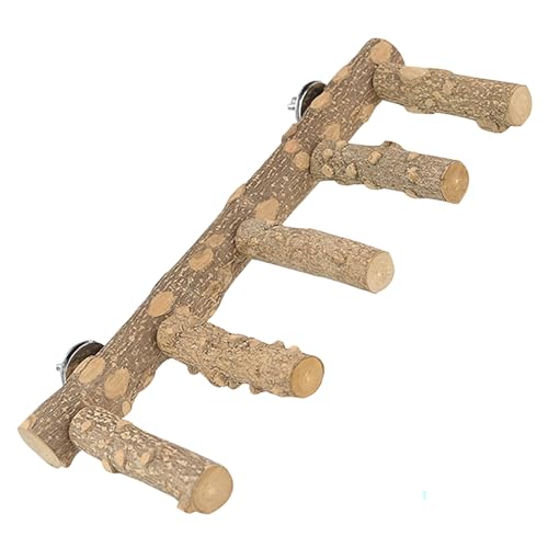 Kletterstange für Vögel Naturholz Sitzstangen für Vogelkäfige Holzleiter Spielzeug Papagei Kanarienvogel Kletterstange für Vögel Naturholz Sitzstangen für Vogelkäfige Holzleiter Spielzeug Papagei Kanarienvogel von Watwass