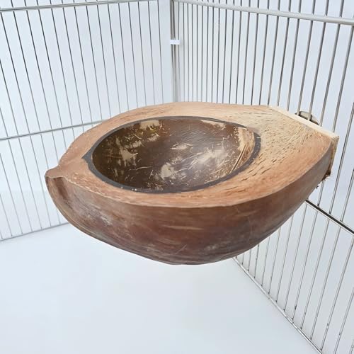 Nester für Papagei Kanarienvogel Natur Kokosschalen Vogelschüssel Zubehör für Käfige Totoro Hamster Nester für Papagei Kanarienvogel Natur Kokosschalen Vogelschüssel Zubehör für Käfige Totoro Hamster von Watwass