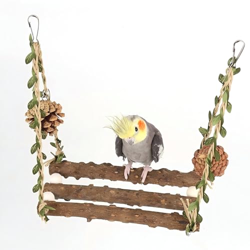 Papageienschwinge Holz Zubehör für Vogelkäfige Schaukelspielzeug für Kanarien Wellensittiche Unzertrennliche Papageienschwinge Holz Zubehör für Vogelkäfige Schaukelspielzeug für Kanarien Wellensittiche Unzertrennliche von Watwass