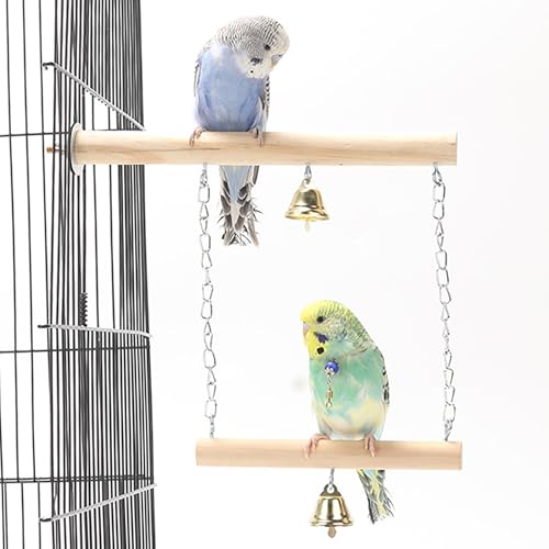 Schaukel Matte Vogelkäfig Zubehör für Wellensittiche Kanarienvogel Vogelschaukel mit Glocken Schaukel Matte Vogelkäfig Zubehör für Wellensittiche Kanarienvogel Vogelschaukel mit Glocken von Watwass