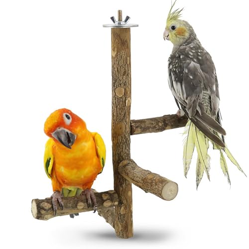 Sitzstangen für Vogelkäfige Natur Kletterstange Papagei Holz Vogelspielplatz mit Landeplatz Sitzstangen für Vogelkäfige Natur Kletterstange Papagei Holz Vogelspielplatz mit Landeplatz von Watwass