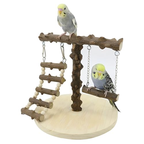 Spielständer für Papagei Naturholz Sitzstangen Holzleiter Schaukel Vogel Spielplatz Wellensittiche Unzertrennliche Spielständer für Papagei Naturholz Sitzstangen Holzleiter Schaukel Vogel Spielplatz Wellensittiche Unzertrennliche von Watwass