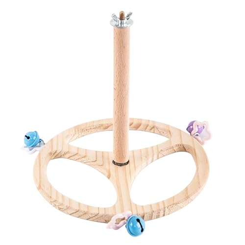 Vögel Spielzeug Holz Zubehör für Vogelkäfige für Kanarienvogel Wellensittich Spielplatz Nymphensittiche Dreh-sitzstangen (Stil 2) von Watwass