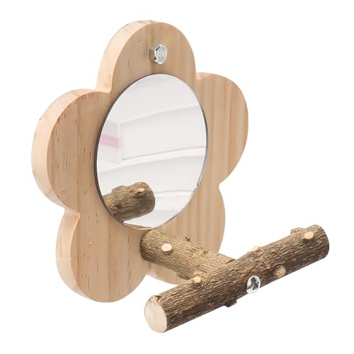 Vogel Spielzeug Naturholz Sitzstangen mit Spiegeln Zubehör für Vogelkäfige Papagei Kanarienvogel Vogel Spielzeug Naturholz Sitzstangen mit Spiegeln Zubehör für Vogelkäfige Papagei Kanarienvogel von Watwass