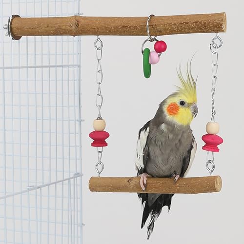 Vogelschaukel für Kanarien Naturholz Vogelspielzeug für Wellensittiche Unzertrennliche Schwingen und Springen Vogelschaukel für Kanarien Naturholz Vogelspielzeug für Wellensittiche Unzertrennliche Schwingen und Springen von Watwass