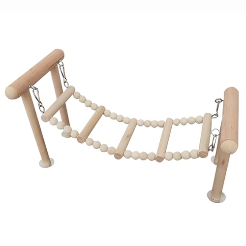 Vogelspielplatz Holz Hängebrücke für Kanarienvogel Papagei Vogelleiter Zubehör für Vogelkäfige Gym Vogelspielplatz Holz Hängebrücke für Kanarienvogel Papagei Vogelleiter Zubehör für Vogelkäfige Gym von Watwass