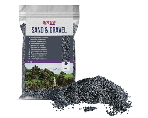 Amtra Black Ceramized Quartz – Feiner Quarz-Aquariumsand, für Süß- oder Salzwasser, 2–3 mm Körnung, Menge 5 kg von Amtra