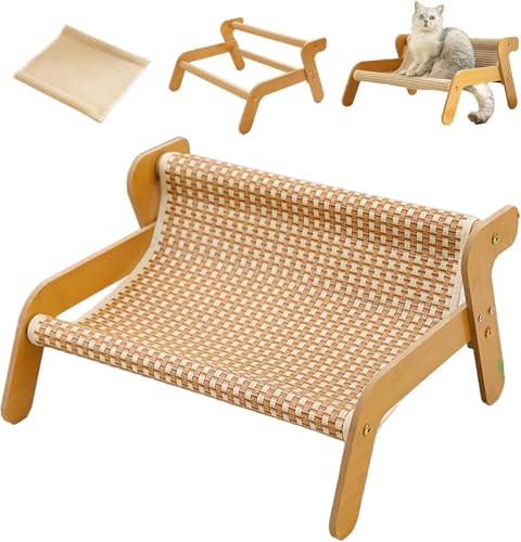 Waycin The Claw Lounge, Katzen Sisal Stuhl, 2 in 1 Katze Sisal Stuhl für Indoor Katzen Hängematte für Kratzkissen, Sisal Katzen Kratzbett Verschleißfeste Kratzunterlage Lounge Stühle (B) von Waycin