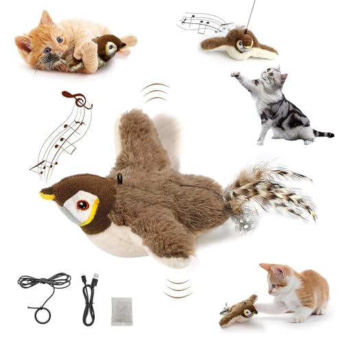 Interaktives Katzenspielzeug Elektrisch Selbstbeschäftigung , Katzenspielzeug Vogel Fliegt Elektrisch mit Katzenminze, Fliegender Vogel Spielzeug für Katzen, Flying Bird Cat Toy, Wiederaufladbar Interaktives Katzenspielzeug Elektrisch Selbstbeschäftigung , Katzenspielzeug Vogel Fliegt Elektrisch mit Katzenminze, Fliegender Vogel Spielzeug für Katzen, Flying Bird Cat Toy, Wiederaufladbar von Wbbrbbr