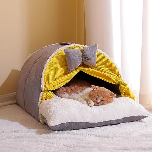Gemütliches Haustierhaus für kleine Katze, Hund, Katze, Bett, Schlafkissen, weiche Schlafmatte, Spielunterlage, Indoor-Welpen-Kätzchen-Zelthaus Gemütliches Haustierhaus für kleine Katze, Hund, Katze, Bett, Schlafkissen, weiche Schlafmatte, Spielunterlage, Indoor-Welpen-Kätzchen-Zelthaus von Wbeian
