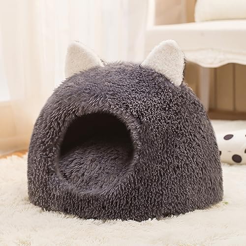 Plüsch Katze Hund Bett Haus, Anti-Rutsch Weiche Katze Hund Höhle Haus, Anti-Angst Welpen Kätzchen Schlafkissen, Selbstwärmend Gemütlich Haustier Bett, Waschbar Plüsch Katze Hund Bett Haus, Anti-Rutsch Weiche Katze Hund Höhle Haus, Anti-Angst Welpen Kätzchen Schlafkissen, Selbstwärmend Gemütlich Haustier Bett, Waschbar von Wbeian