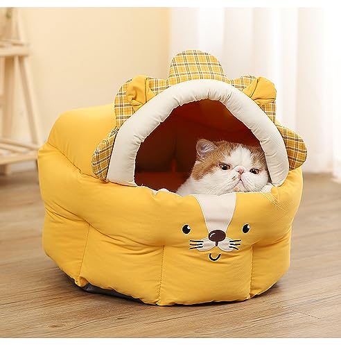 Wbeian Haustierbett für kleine Katzen, Hunde, Katzen, Schlafmatte, beruhigende Matten, kleine Größe, rutschfest, Donut-Bett für Hunde und Katzen von Wbeian