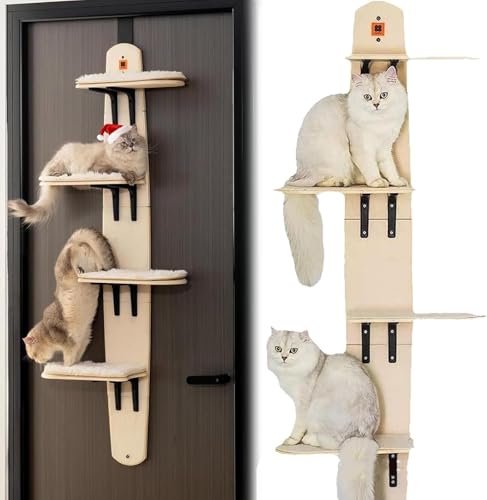 Door Hanging Cat Shelf, Multi-Level Door Hanging Cat Tree with Shelves, Multi Level Hanging CatShelf, Indoor CatShelves, Climber Tower, Vertical Wall Shelves, Pet Jump Shelf (A) von Wbietu