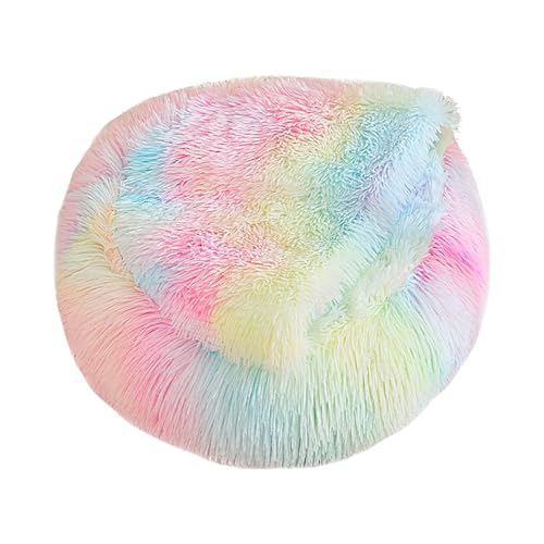 Gemütliches Hundebett und Katzenbau | Buntes Donut-Haustierbett | Warme und bequeme Haustiermöbel | Katzenbett mit Decke | Vielseitiges Sitzkissen für Katzen und Hunde für zu Hause, beim Tierarzt oder Gemütliches Hundebett und Katzenbau | Buntes Donut-Haustierbett | Warme und bequeme Haustiermöbel | Katzenbett mit Decke | Vielseitiges Sitzkissen für Katzen und Hunde für zu Hause, beim Tierarzt oder von Wcybym