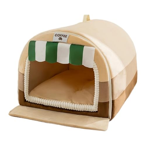 Haustier-Katzenhaus | Indoor-Hundehütte | Haustier-Hundehütte | Winter-Haustierbett | Hunde-Schlafbett | Haustier-Schlafbetten mit Eingangstürpolster für Katzen, Hunde, Kätzchen, Welpen Haustier-Katzenhaus | Indoor-Hundehütte | Haustier-Hundehütte | Winter-Haustierbett | Hunde-Schlafbett | Haustier-Schlafbetten mit Eingangstürpolster für Katzen, Hunde, Kätzchen, Welpen von Wcybym