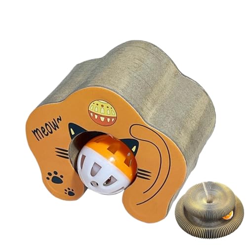 Katzen-Akkordeonspielzeug, Katzenkratzer - Katzenspielzeug-Ball-Kratzunterlage,Einziehbares Kratz-Akkordeonbrett, Katzenmöbel-Schutzspielzeug für Katzen, Hauskatzen, Welpen Katzen-Akkordeonspielzeug, Katzenkratzer - Katzenspielzeug-Ball-Kratzunterlage,Einziehbares Kratz-Akkordeonbrett, Katzenmöbel-Schutzspielzeug für Katzen, Hauskatzen, Welpen von Wcybym