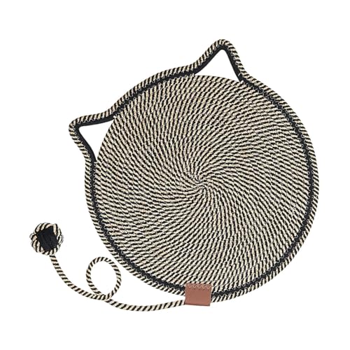 Katzenkratzmatte, runde Bodenkätzchenkratzer, Haustierkomfort & Zubehör, Anti-Rutsch & Wear-Resistant mit integriertem Spielzeug, Grau/Gelb/Schwarz, schützt Wände, Sofas und Teppiche Katzenkratzmatte, runde Bodenkätzchenkratzer, Haustierkomfort & Zubehör, Anti-Rutsch & Wear-Resistant mit integriertem Spielzeug, Grau/Gelb/Schwarz, schützt Wände, Sofas und Teppiche von Wcybym