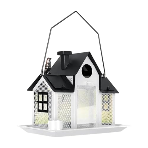 Großkapazität Outdoor Vogelhäuschen Mit Doppel Suet Käfig Solar Power Wild Bird Feeder Zum Anziehen Verschiedener Vögel Finken von Wdbild