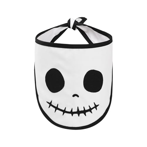 Wdbild Halloween Haustier Bandana Schal Schädel Muster Weich Atmungsable Polyester Bib Kerchief Für Hundekatzen Party Kostümzubehör Halloween Haustierkostüm von Wdbild