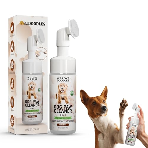 We Love Doodles Hundepfotenreiniger – Hundefußreiniger ohne Ausspülen, sanfter und sicherer Pfotenreiniger für Hunde und Katzen, Schaumformel, spendet Feuchtigkeit und desodoriert, 150 ml (Kokosnuss) We Love Doodles Hundepfotenreiniger – Hundefußreiniger ohne Ausspülen, sanfter und sicherer Pfotenreiniger für Hunde und Katzen, Schaumformel, spendet Feuchtigkeit und desodoriert, 150 ml (Kokosnuss) von We Love Doodles