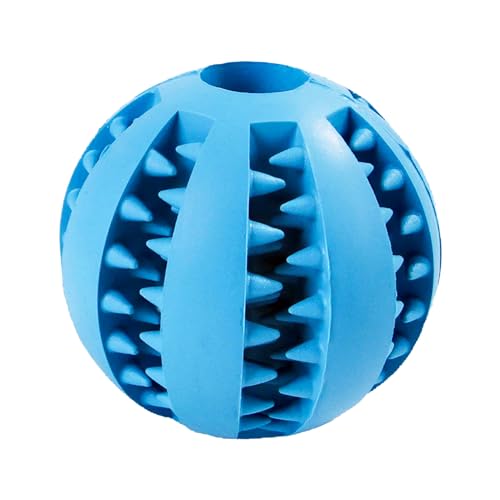 We Rocks Hundespielzeugball, ungiftiger, bissfester Spielzeugball für Haustiere, Hunde, Welpen, Katze, Hundefutter, Leckerli-Feeder, Kauzahnreinigungsball, Übungsspiel, IQ-Trainingsball (blau) von We Rocks