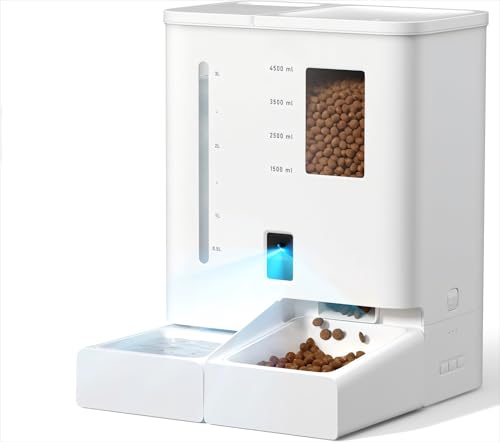 Automatischer Futterspender für Katzen mit Kamera, 5 G/2,4 G WLAN-Futterstation, 2K HD-Video und Nachtsicht, einfache App-Bedienung, App-Tipps mit geringer Futter- und Lebensmittelverstopfung, Wasser Automatischer Futterspender für Katzen mit Kamera, 5 G/2,4 G WLAN-Futterstation, 2K HD-Video und Nachtsicht, einfache App-Bedienung, App-Tipps mit geringer Futter- und Lebensmittelverstopfung, Wasser von We make hope