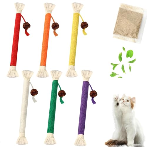 We make hope 6 Stück bunte natürliche Katzen-Kaustab-Spielzeuge We make hope 6 Stück bunte natürliche Katzen-Kaustab-Spielzeuge von We make hope
