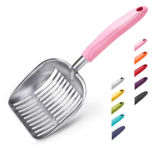 WePet Katzenstreu Scoop, Aluminiumlegierung Sieb, Kitty-Metallschaufel, tiefer Schaufel, Langer Griff, Kotsieb, Poop Sieben, Kätzchen Pooper Heber, langlebig WePet Katzenstreu Scoop, Aluminiumlegierung Sieb, Kitty-Metallschaufel, tiefer Schaufel, Langer Griff, Kotsieb, Poop Sieben, Kätzchen Pooper Heber, langlebig von WePet