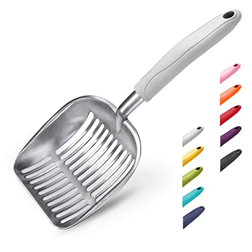 WePet Katzenstreu Scoop, Aluminiumlegierung Sieb, Kitty-Metallschaufel, tiefer Schaufel, Langer Griff, Kotsieb, Poop Sieben, Kätzchen Pooper Heber, langlebig WePet Katzenstreu Scoop, Aluminiumlegierung Sieb, Kitty-Metallschaufel, tiefer Schaufel, Langer Griff, Kotsieb, Poop Sieben, Kätzchen Pooper Heber, langlebig von WePet