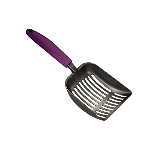 WePet Katzenstreuschaufel, antihaftbeschichtet, Aluminiumlegierung, Kitty Metallschaufel, tiefer Griff, KOT-Sieb, Kätzchen-Kotflügelheber, beschichteter schwarzer Körper mit violettem Griff WePet Katzenstreuschaufel, antihaftbeschichtet, Aluminiumlegierung, Kitty Metallschaufel, tiefer Griff, KOT-Sieb, Kätzchen-Kotflügelheber, beschichteter schwarzer Körper mit violettem Griff von WePet